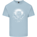 Lone Wolf In the Moonlight Kids T-Shirt Childrens Light Blue