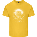Lone Wolf In the Moonlight Kids T-Shirt Childrens Yellow