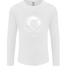 Lone Wolf In the Moonlight Mens Long Sleeve T-Shirt White