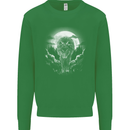 Lone Wolf In the Moonlight Mens Sweatshirt Jumper Irish Green