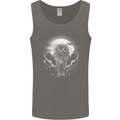 Lone Wolf In the Moonlight Mens Vest Tank Top Charcoal