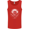 Lone Wolf In the Moonlight Mens Vest Tank Top Red