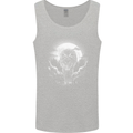 Lone Wolf In the Moonlight Mens Vest Tank Top Sports Grey