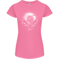 Lone Wolf In the Moonlight Womens Petite Cut T-Shirt Azalea