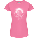 Lone Wolf In the Moonlight Womens Petite Cut T-Shirt Azalea
