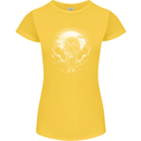 Lone Wolf In the Moonlight Womens Petite Cut T-Shirt Yellow