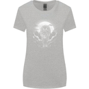 Lone Wolf In the Moonlight Womens Wider Cut T-Shirt Sports Grey
