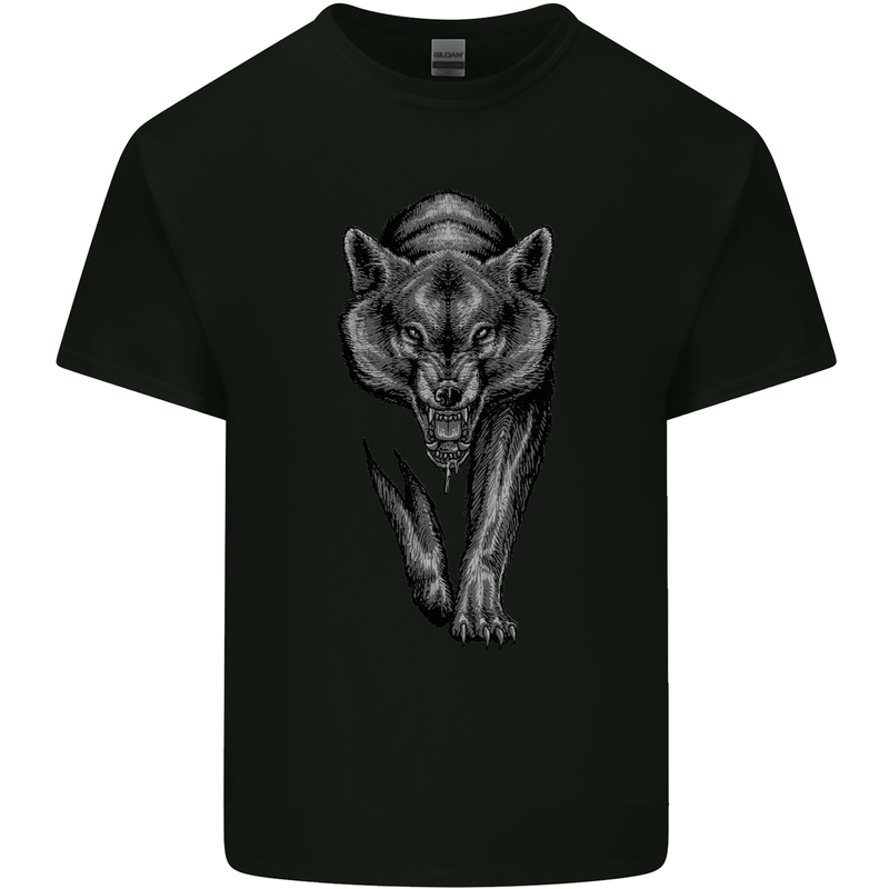 Lone Wolf Kids T-Shirt Childrens Black