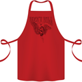 Long Live Rock n Roll Angel Cotton Apron 100% Organic Red
