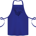 Long Live Rock n Roll Angel Cotton Apron 100% Organic Royal Blue