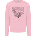 Long Live Rock n Roll Angel Kids Sweatshirt Jumper Light Pink