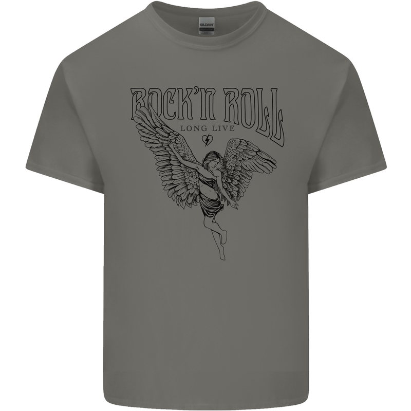 Long Live Rock n Roll Angel Kids T-Shirt Childrens Charcoal