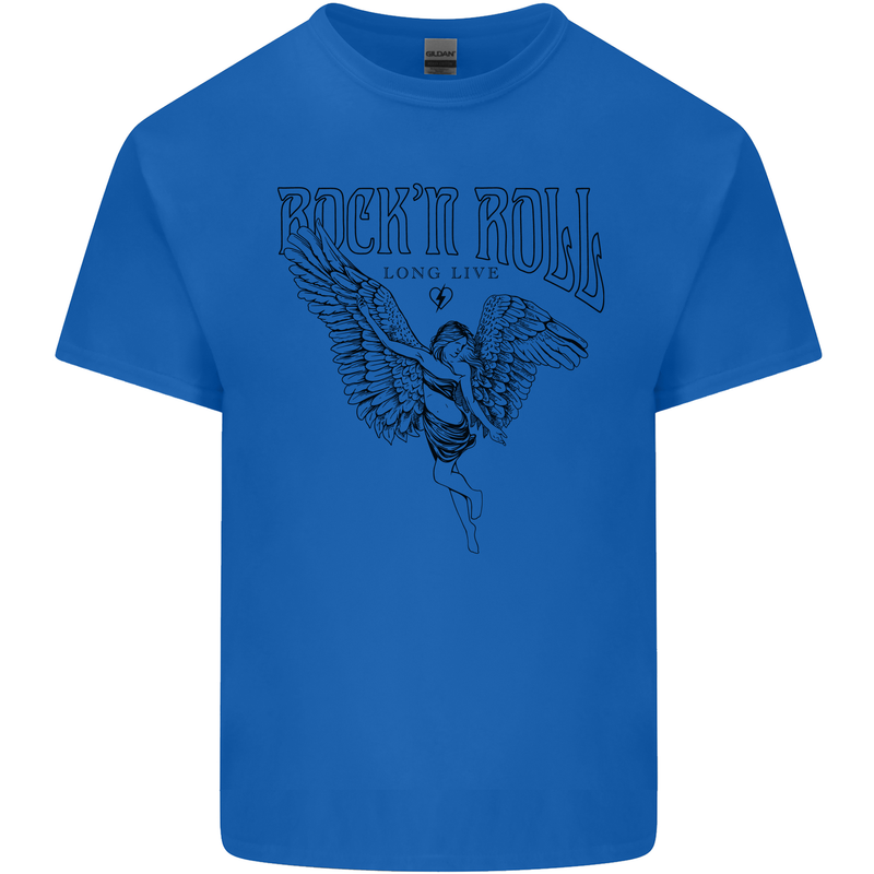 Long Live Rock n Roll Angel Kids T-Shirt Childrens Royal Blue