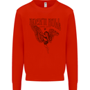 Long Live Rock n Roll Angel Mens Sweatshirt Jumper Bright Red