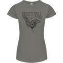 Long Live Rock n Roll Angel Womens Petite Cut T-Shirt Charcoal