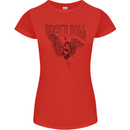 Long Live Rock n Roll Angel Womens Petite Cut T-Shirt Red