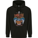 Long Live Rock n Roll Heavy Metal Guitar Childrens Kids Hoodie Black