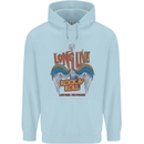 Long Live Rock n Roll Heavy Metal Guitar Childrens Kids Hoodie Light Blue