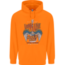 Long Live Rock n Roll Heavy Metal Guitar Childrens Kids Hoodie Orange