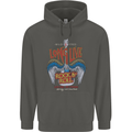 Long Live Rock n Roll Heavy Metal Guitar Childrens Kids Hoodie Storm Grey