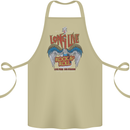 Long Live Rock n Roll Heavy Metal Guitar Cotton Apron 100% Organic Khaki