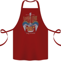Long Live Rock n Roll Heavy Metal Guitar Cotton Apron 100% Organic Maroon
