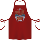 Long Live Rock n Roll Heavy Metal Guitar Cotton Apron 100% Organic Maroon