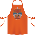 Long Live Rock n Roll Heavy Metal Guitar Cotton Apron 100% Organic Orange