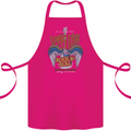 Long Live Rock n Roll Heavy Metal Guitar Cotton Apron 100% Organic Pink