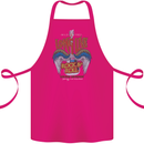 Long Live Rock n Roll Heavy Metal Guitar Cotton Apron 100% Organic Pink