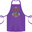 Long Live Rock n Roll Heavy Metal Guitar Cotton Apron 100% Organic Purple