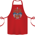 Long Live Rock n Roll Heavy Metal Guitar Cotton Apron 100% Organic Red