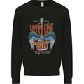 Long Live Rock n Roll Heavy Metal Guitar Kids Sweatshirt Jumper Black