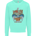 Long Live Rock n Roll Heavy Metal Guitar Kids Sweatshirt Jumper Peppermint