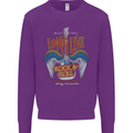 Long Live Rock n Roll Heavy Metal Guitar Kids Sweatshirt Jumper Purple