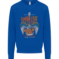 Long Live Rock n Roll Heavy Metal Guitar Kids Sweatshirt Jumper Royal Blue