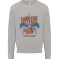 Long Live Rock n Roll Heavy Metal Guitar Kids Sweatshirt Jumper Sports Grey