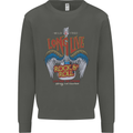 Long Live Rock n Roll Heavy Metal Guitar Kids Sweatshirt Jumper Storm Grey