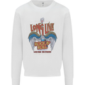 Long Live Rock n Roll Heavy Metal Guitar Kids Sweatshirt Jumper White