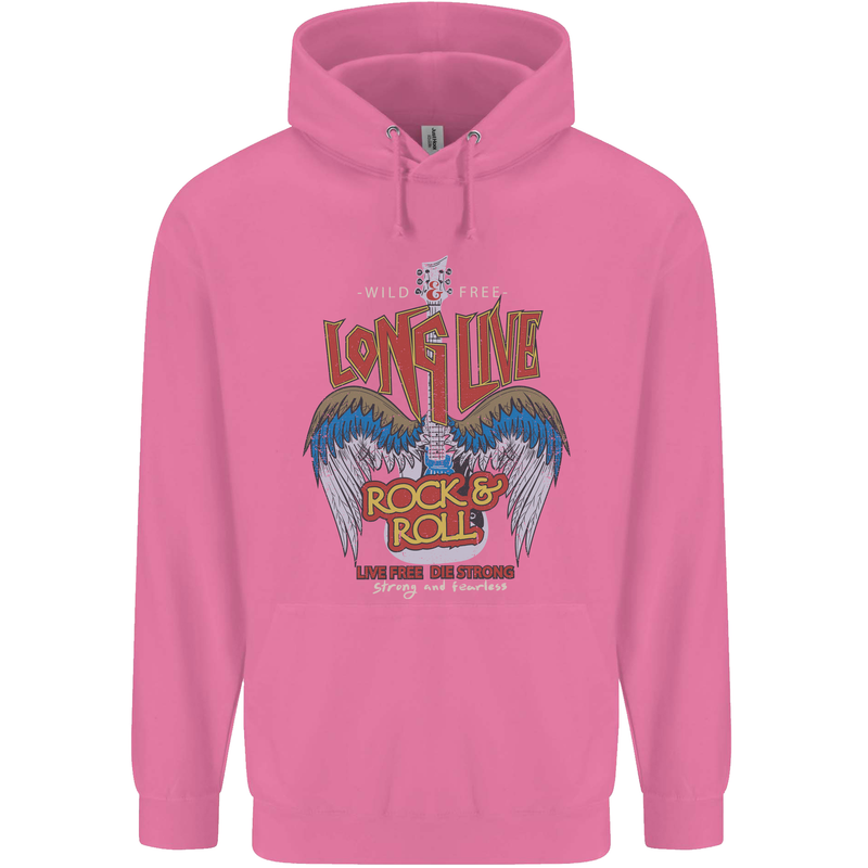 Long Live Rock n Roll Heavy Metal Guitar Mens 80% Cotton Hoodie Azelea