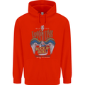 Long Live Rock n Roll Heavy Metal Guitar Mens 80% Cotton Hoodie Bright Red