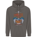 Long Live Rock n Roll Heavy Metal Guitar Mens 80% Cotton Hoodie Charcoal