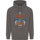 Long Live Rock n Roll Heavy Metal Guitar Mens 80% Cotton Hoodie Charcoal