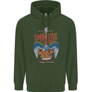 Long Live Rock n Roll Heavy Metal Guitar Mens 80% Cotton Hoodie Forest Green