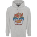 Long Live Rock n Roll Heavy Metal Guitar Mens 80% Cotton Hoodie Sports Grey