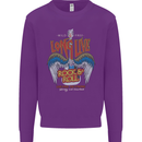 Long Live Rock n Roll Heavy Metal Guitar Mens Sweatshirt Jumper Purple