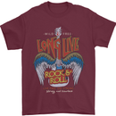Long Live Rock n Roll Heavy Metal Guitar Mens T-Shirt 100% Cotton Maroon