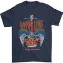 Long Live Rock n Roll Heavy Metal Guitar Mens T-Shirt 100% Cotton Navy Blue