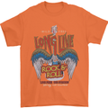 Long Live Rock n Roll Heavy Metal Guitar Mens T-Shirt 100% Cotton Orange