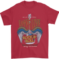 Long Live Rock n Roll Heavy Metal Guitar Mens T-Shirt 100% Cotton Red